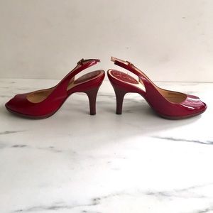 Cole Haan Nike air red patent leather heels/61/2 B